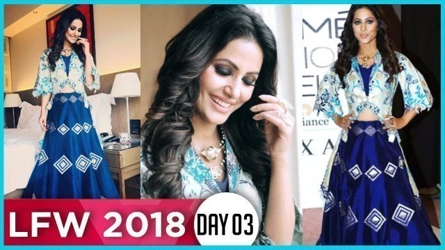 'Hina Khan Looks ROYAL On The Ramp | Lakme Fashion Week 2018 Day 3'