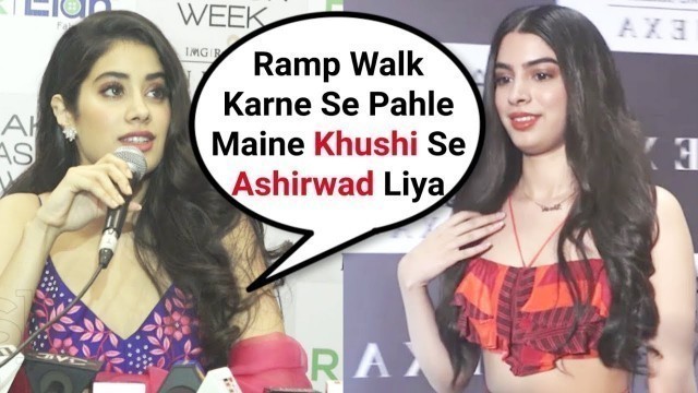 'Jhanvi Kapoor Takes Blessing From Khushi Kapoor At Lakme Fashion Week 2018'