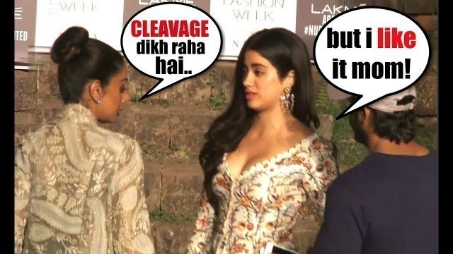 'Jhanvi Kapoor FIGHT WIith Mother Sridevi Publicly At Lakme Fashion Week 2018'