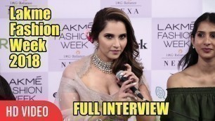 'Chit Chat With Sania Mirza | Lakme Fashion Week 2018 | LFW 2018 Day 04'