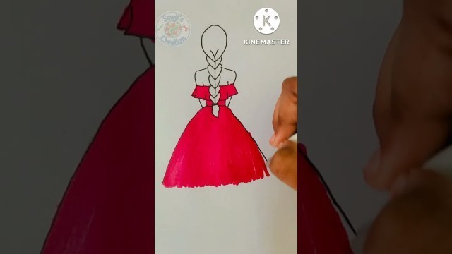 'Cute Girl colouring dress 