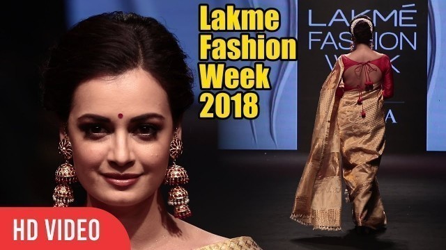 'Dia Mirza With Full Traditional Look | Lakme Fashion Week 2018 | LFW 2018 Day 04'