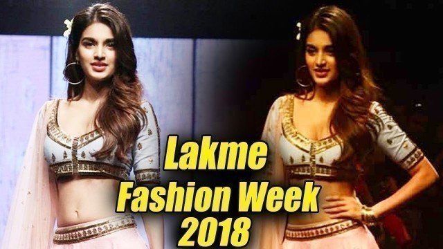 'Nidhhi Agerwal Ramp Walk At Lakme Fashion Week 2018'