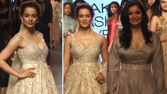 'Kangana Ranaut Walks On Ramp For Shyamal and Bhumika At Lakmé Fashion Week 2018'