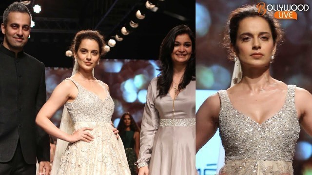 'Kangana Ranaut Gracefully Walks On The Ramp At Lakme Fashion Week 2018 | Bollywood Live'