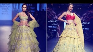 'Lakme Fashion Week 2018: Malaika Arora’s Lehenga Cholis -- Orange-Yellow Or Lime Green?'