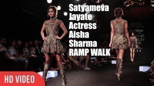 'Satyameva Jayate Actress Aisha Sharma RAMP WALK | Lakme Fashion Week 2018'