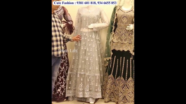 'hyderabad wedding Special Gowns | Peplum Sharara Gharara Long Frocks | Cute Fashion Hyderabad'