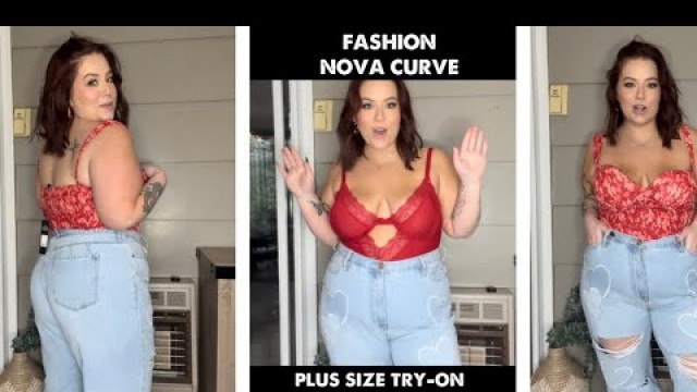 'PLUS SIZE VALENTINES DAY INSPIRED HAUL!! Fashion Nova Curve! Try-on'