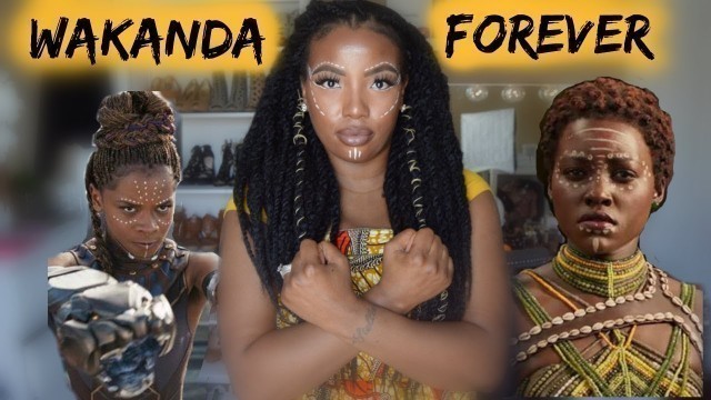 'Black Panther Inspired GRWM- African Wrap Dress 5 ways | What Lies Beneath the Weave'