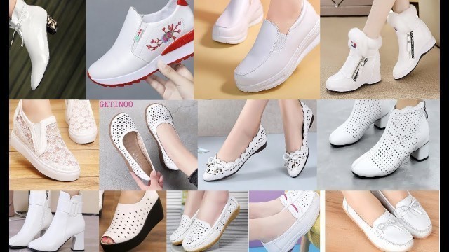 '2022 FASHION WHITE SLIP ON SHOES LATEST SNEAKERS PUMPS FOR WOMEN||#SBLEO'