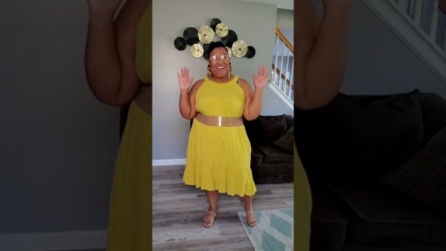 'Plus Size Outfit of the Day One Minute Try-On | Cato Fashions Dress | Amazon Belt |#shorts #plussize'