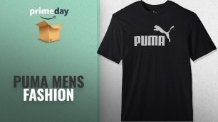 'Puma Mens Fashion | Prime Day 2018: PUMA Men\'s No 1 Logo Perferated Graphic T-Shirt, Black Heather,'