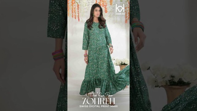 'Zohreh stitched one piece swiss digital print maxi #youtubeshorts #trendingshorts #shorts #trending'