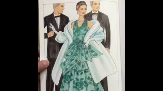 'Creative Haven Fabulous Fashions of the 1950s Coloring Book (Adult Coloring) flip through'