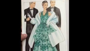 'Creative Haven Fabulous Fashions of the 1950s Coloring Book (Adult Coloring) flip through'