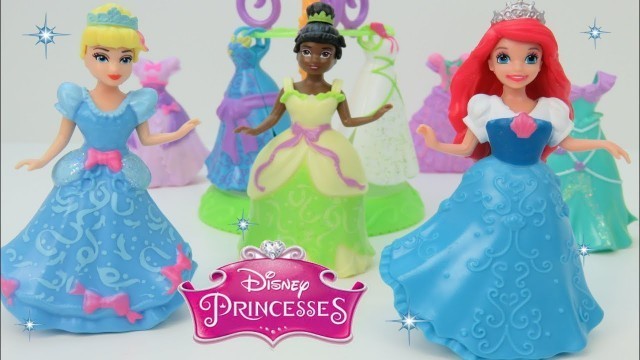 'DISNEY Princess Toys MAGIC CLIP DOLLS Ariel Tiana Cinderella Fashion Dresses C Kavala'