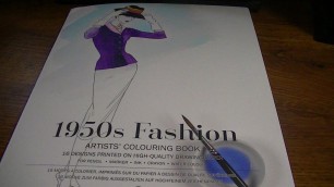 'Flip Thru 1950\'s Fashion Colouring Book Pepin Press'