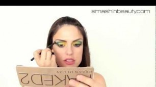 'High Fashion Dramatic Lime Green Makeup Summer Makeup'