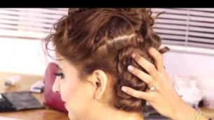 'Bun With Curls Around | How to make fancy curly Bun | High fashion'