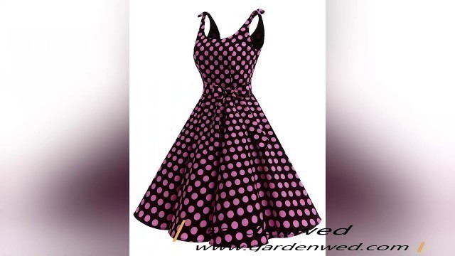 'Women\'s Fashion 1950s Polka Dot Vintage Dresses | Gardenwed'