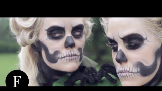 'Halloween Makeup Idea: The Beckermans\' as High-Fashion Skeletons'