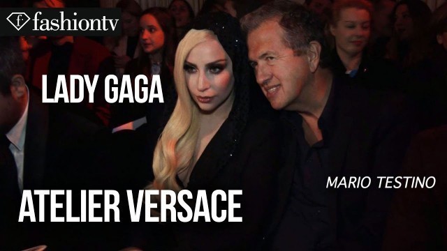 'Lady Gaga at Versace Spring/Summer 2014 Arrivals | Paris Haute Couture Fashion Week | FashionTV'