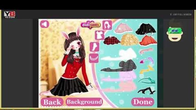 'Kids games for girls | Game makeover & Dress up| game Cute Anime Style 1| Bw Kidsgames'