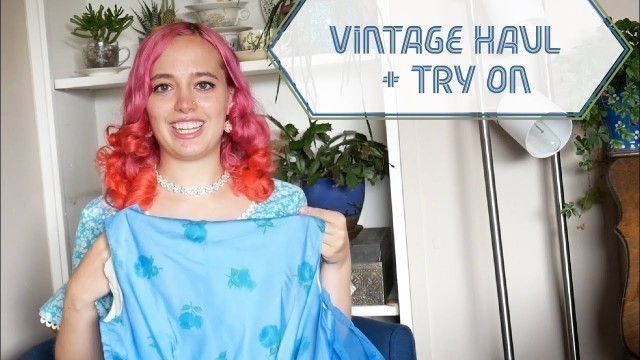 '1950\'s & 1960\'s vintage haul | Vintage clothing haul + try on'