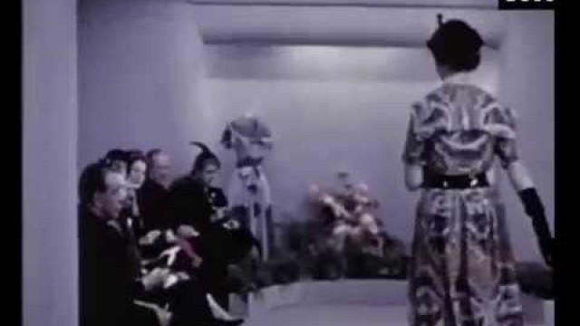 'Typical 1950s cotton dresses and clothes on the catwalk'