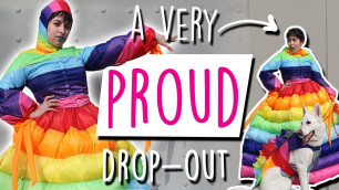 'I quit fashion school because my parents thought I was gay - The Rainbow Moncler Puffer Jacket Gown'