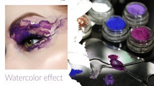 'Watercolor Makeup Technique [ Editorial / High-fashion style ]'