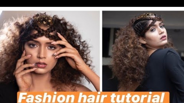 'Tutorial on high fashion hair look/Rampwalk hairstyle/high fashion hairstyle.'