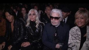 'Lady Gaga, Christian Carino, Karl Lagerfeld and more at Celine Fashion Show in Paris'