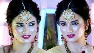 'Tradition Party  Makeup |for  Indian  dress | Tutorial  for  Beautiful makeup likee Girls'