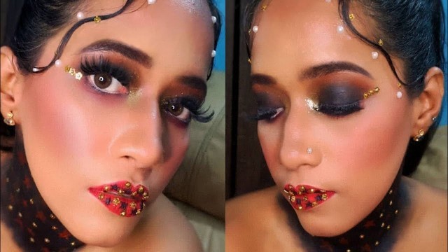 'all about stars/ creative makeup tutorial/ fantasy makeup/high fashion makeup'