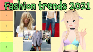 'ranking fashion trends (tier list) 2021'