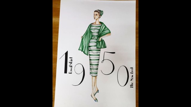 'FASHION ILLUSTRATION 1950s fashion fashion design'