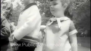 '1950\'s Kids Back to School Fashions at the Zoo Newsreel PublicDomainFootage.com'