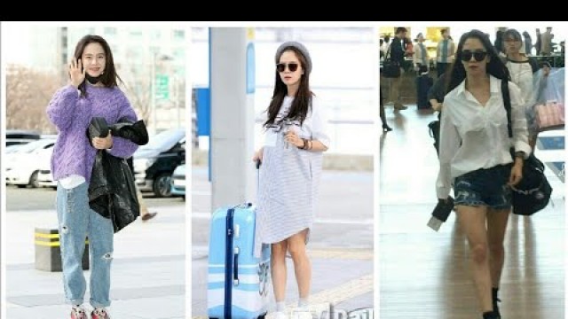 'Song Ji Hyo (송지효) Airport Fashion'