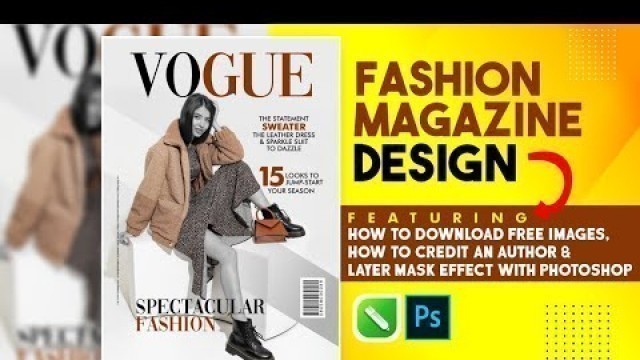 'FASHION MAGAZINE DESIGN | HOW TO DOWNLOAD FREE IMAGES | LAYER MASK EFFECT WITH PHOTOSHOP'