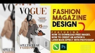 'FASHION MAGAZINE DESIGN | HOW TO DOWNLOAD FREE IMAGES | LAYER MASK EFFECT WITH PHOTOSHOP'