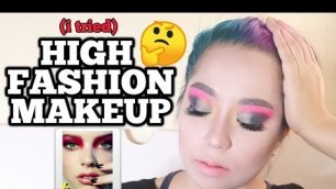 '(I TRIED) HIGH FASHION MAKEUP! | CHARM CABILES'