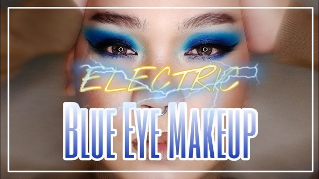 'Electric Blue Eye Makeup | Grishna Viktoria Inspired | High Fashion Model Look'