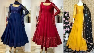 'Trendy Simple Plain Anarkali Suit Designs | Dress Ideas |Fashion Star'