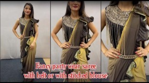 'Fancy party wear saree | Rohit fashion club'