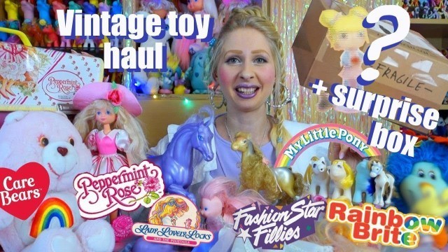 'Vintage toy haul + surprise box - Peppermint Rose, Lady Lovelylocks, Fashion Star Fillies, Care Bear'