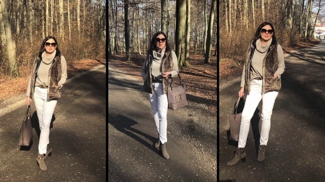 'Fashion Over 50 - White Jeans'