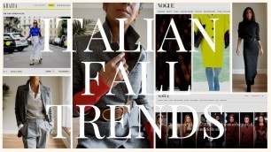 '5 Italian Style Fall Fashion Trends 2021'