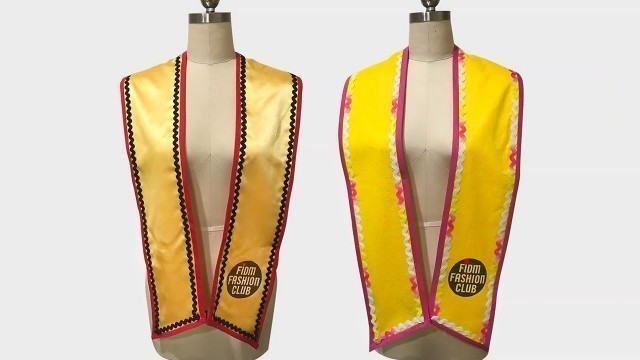 'FIDM Fashion Club Graduation Stole DIY: No Sew Version'